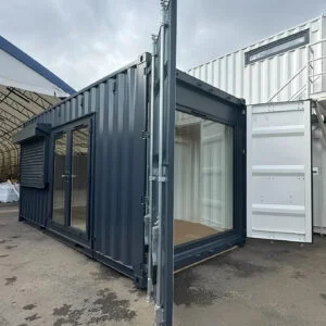 20ft x 8ft Custom Shipping Container Conversion – Portable Office, Retail & Studio Building