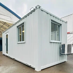 21ft x 8ft Refurbished Portable Office Cabin with A/C – Anti-Vandal Office Building with Glazed Door